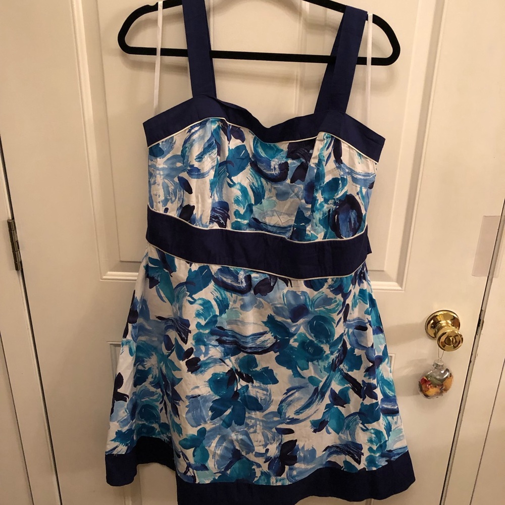 A line flowered dress